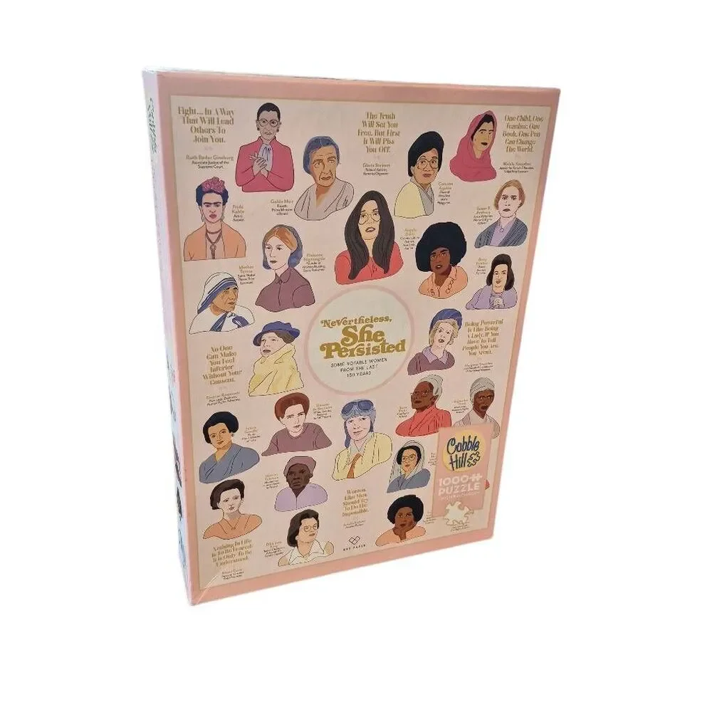 Cobble Hill 1000 Piece Puzzle Nevertheless She Persisted Notable Women EUC
